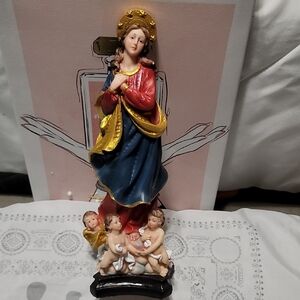 Blessed Mother Figurine with Angels